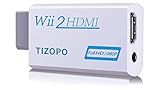 TIZOPO Wii to HDMI Converter,Wii HDMI Adapter Output Video Audio HDMI Converter 1080P，with 3,5mm Audio Jack&HDMI Output Compatible with Wii, Wii U, HDTV, Supports All Wii Display Modes 720P, NTSC