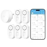 GoveeLife Upgraded Smart Water Leak Detector 1s with 1804ft Ultra-Long Range, WiFi Water Sensor with SMS/Email/APP Push and Sound Alarm,5-Year Battery Life, 5 Pack, Suit for Home, Basement, Kitchen