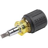 Klein Tools 32561 Multi-Bit Screwdriver / Nut Driver, 6-in-1 Stubby Screwdriver with 2 Phillips, 2 Slotted, 2 Nut Drivers