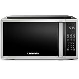 Chefman Compact Countertop Microwave Oven 0.7 Cu. Ft., 700W with 10 Power Levels, 3 Cooking Presets with One-Touch Express Cook, 2 Defrost Settings, Child Safety Lock, & Mute Button – Stainless Steel