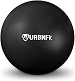 URBNFit Small Exercise Ball - 9-inch Mini Pilates Ball with Fitness Guide for Yoga, Barre, Physical Therapy, Stretching & Core Stability Workout - Black