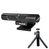 AVerMedia PW313D DualCam, 2-in-1 Webcam for Remote Learning, Conferencing and Hosting Meetings, 2 Autofocus Cameras and Mics, Works with Zoom, Teams and Skype, TAA/NDAA Compliant