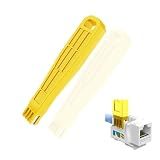 110 Punch Down Tool with 110 Blade - Ethernet Jack Tool for Cat8/Cat7/Cat6A/Cat6/Cat5e/Cat5, Network/Phone Modules, 110 Blocks & Patch Panels(Yellow)