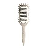Curl Defining Brush,2024 Curly Hair Brush,Vented Hair Brush for Detangling, Shaping and Defining Curls For Women and Men Less Pulling (Beige)