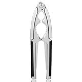 Nut & Lobster Cracker, Stainless Steel Seafood Crackers Nut Cracker Heavy Duty Shellfish for Eating Stake Support, Seafood Tools for King Crab Legs Shellfish Claw Silver