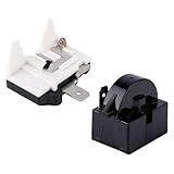 QP2-4.7 Starter Relay, 1 Pin Refrigerator Starter Relay with 6750C-0005P Refrigerator Overload Protector QP2-4r7 Relay Replacement Parts for Mini Fridges Coolers LG Refrigerator Compressor