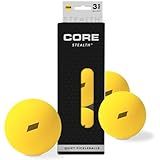 CORE Stealth Quiet Pickleball Balls - Foam Pickleball Balls for Indoor & Outdoor Play - Noise Reducing & High Performance - HOA Approved (Set of 3)