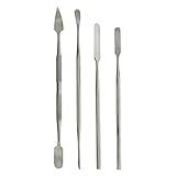 SE 4-Piece Stainless Steel Spatula Set - Versatile Tools for Electronics, Jewelry, Clay, and Craft Projects - DD301