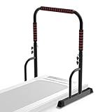 Adjustable Walking Pad Handle only, 19.7 inch Wide, 46 inch Max Height, Black/Red