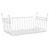 ClosetMaid Wire Hanging Shelf Basket for Storage, Organization in Closet or Pantry, No Assembly or Installation, Durable, White