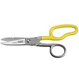 Klein Tools 21010-6-SEN Free-Fall Snip, Scraper, File, Serrated Blades, Made in USA