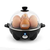 Dash Rapid Egg Cooker, 7 Eggs, Hard Boiled, Poached & Omelettes, Black
