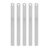 HARFINGTON 5pcs Mn Steel Feeler Gauge 0.2mm Thickness 150mm Length Metric Filler Thickness Gage Gap Measuring Tool Single Blade