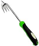 Garden Guru Root Weeder Tool with Ergonomic Handle - Stainless Steel Weed Puller for Planting, Weeding, Flower and Vegetable Care in Lawn Garden Yard | Rust Resistant