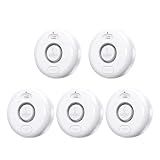 RUIKORING 5 Pack Water Leak Alarm Detector, 0-120dB Adjustable, IP67