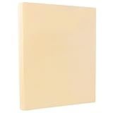 JAM PAPER Vellum Bristol 65lb Cardstock - 8.5 x 11 Coverstock - 147 gsm - Cream - 50 Sheets/Pack