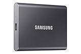 Samsung T7 Portable SSD, 2TB External Solid State Drive, Speeds Up to 1,050MB/s, USB 3.2 Gen 2, Reliable Storage for Gaming, Students, Professionals, MU-PC2T0T/AM, Gray