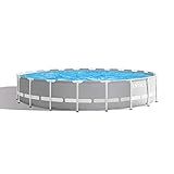 INTEX 26755EH Prism Frame Premium Above Ground Swimming Pool Set: 20ft x 52in – Includes 1500 GPH Cartridge Filter Pump – Removable Ladder – Pool Cover – Ground Cloth