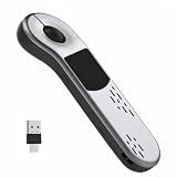 GUVOHUT Air Mouse for PC/iOS/Android with Touchpad Bluetooth 2.4G Remote Control for PowerPoint/Keynote/Tiktok/Camera/Kindle App Rechargeable Wireless Presentation for PPT Pointer (Silver)