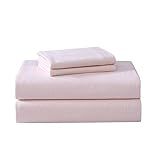 Laura Ashley - Flannel Sheets Twin Size, Anti-Pilling & Wrinkle Resistant Cotton, Touchably Soft for All-Season Comfort - Bed Sheets with Matching Pillowcase & Fitted Sheet (Bright Blush)