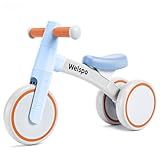 welspo Baby Balance Bikes for 1 Year Old Boys Girls 12-24 Months Kids Toddler First Bicycle Infant Walker Children No Pedal 3 Wheels Mini Bike Riding Toys(Blue)