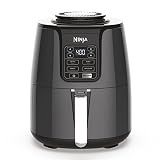 Ninja Air Fryer, 4 Qt Capacity, 4-in-1 Crisp, Roast, Reheat, and Dehydrate, Dishwasher Safe Parts, 105°F-400°F, 1550 Watt, Grey, AF101