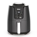 Ninja Air Fryer, Roast, Bake, Air Fry, Roast, Broil, Reheats, & Dehydrates, 4-in-1, Fries, Frozen Food, Veggies, and Juicy Meat, Less Oil, Easy Meals, Healthy Meals, Compact, 4 QT, Grey, AF101