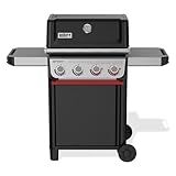 Weber Spirit E-425 Liquid Propane Gas Grill for Outdoor Cooking and BBQ, 4 Burner, Black – Porcelain-Enameled Cast-Iron Grates, 2 Boost Burners &Sear Zone