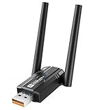 USB WiFi 6 Adapter with Bluetooth 5.4 Dual Band 2.4/5GHz, AX900Mbps USB Wireless Network Adapter with 5dBi Antenna for Desktop/Laptop, 802.11ax, WPA3, Compatible with Windows 11/10/8.1/8/7