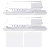File Folder Tabs 40PCS Suspension Hanging File Folder Labels Clear Plastic Filing Tabs and Paper Inserts for Quick Identification with Storage Box