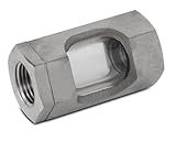 BVV Stainless Steel Sight Glass- 1/2" Female NPT - Robust & Temperature Resilient Sight Glass Tube for Butane, Propane & More - Durable, Reliable & Versatile Monitoring Tool for Various Fluids