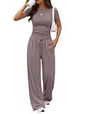 Trendy Queen Women's 2 Piece Matching Summer Lounge Set with Pockets