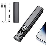 BCletty Hidden Data Cable Storage Box with 60W Super Fast Charging Cable, Multifunctional Multiple adapters, Versatile Matching Type-C Interface/Portable Adapter Storage Box (Black)