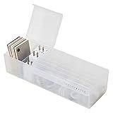 ZHSMYUP Data Cable Organizer Box Charge Cable Management 7 Compartments Storage Box USB Cord Sorter Small Desk Electronic Accessories Organizer and Storage (White)
