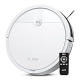 ILIFE V2 Robot Vacuum Cleaner, Tangle-Free Suction, 120 Mins Runtime, Slim, Self-Charging Robotic Vacuum Cleaner, Ideal for Pet Hair and Hard Floors