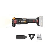 Worx Nitro 20V Cordless Oscillating Multi Tool with 5° Oscillation Angle, VibraFree Technology, Slim-body Design, Tool Only, 23 Pieces Accessories with Carrying Bag, WX698L.9