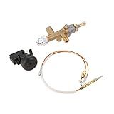 TEENGSE Fire Pit Control Safety Valve, Heater Safety Kit Replacement Parts with Thermocouple and Dump Switch for Room Space Heater Outdoor Patio Heater, Barbecue Grills, Fire Pits, Fireplaces