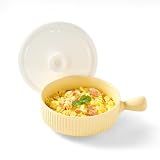 EliteVibe Ceramic Microwave Egg Cooker, Scrambled Egg Maker, Yellow