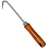 Root Hook Japanese Garden Tool for Loosing Soil, Heavy Duty Japanese Steel, Root Pick Tool for Repotting Bonsai and Transplanting Flower, Made in Japan, Silver