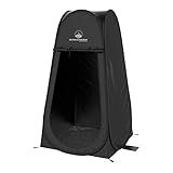 Pop Up Pod - Privacy Shower Tent, Dressing Room, or Portable Toilet Stall with Carry Bag for Camping, Beach, or Tailgate by Wakeman Outdoors (Black)