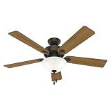 Hunter Swanson, Indoor, Ceiling Fan, with LED Light, 52 inch, New Bronze