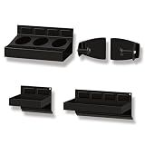 C&T 4-Piece Magnetic Toolbox Shelf, Tray and Holder Set, Magnetic Toolbox Tray Set, Tool Box for Cabinet Side Shelf Storage Van Workshop, Tool Organization and Storage
