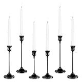 Tunyet Candlestick Holders, 6PCS Metal Taper Candle Holder, Black Candle Holders for Candlesticks, Candle Holder for Halloween Decorations