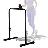 Leinuosen 24.4 Inch Wide Handle Bar for Walking Pad Only with Phone Holder Adjustable Handrail Height from 30.7 to 39.37 Inch Comfortable Grip Stainless Steel Frame Overbold Stable