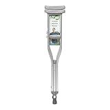Hugo Mobility 721-790 Adjustable Aluminum Crutches for Walking, Youth Size Accomodates User Heights Between 4'6" and 5'2", Silver