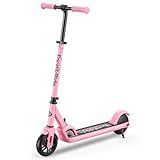 FanttikRide C9 Electric Scooter for Kids 8-12, Adjustable Handlebar Height for Riders 3.9-5.2 ft, 132 lbs, Up to 40 min Continuous Time, 5 Miles Range, 2 Safe Max Speed 6/10 MPH, Pink