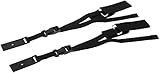 QuakeHOLD! Universal Flat Screen TV Safety Straps, Nylon Anti-Tip Adhesive Straps, Earthquake Protection, For TVs and Furniture, Child Proofing for Home Safety, Easy Installation, Black, 1 Pack