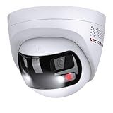 VIKYLIN 8MP 4K Dual Lens Poe IP Security Camera with 180° Panoramic Wide Angle,Smart Hybrid Light, Human/Vehicle Detection, Strobe Light&Audible Warn,2-Way Audio, 512 GB SD Card Slot,IP67 (2mm Lens)