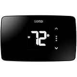 Sensi Lite Smart Thermostat, Programmable, WiFi, Easy DIY, Works With Alexa, ENERGY STAR Certified, ST25, Most Systems C-Wire Not Required, C-Wire needed with Heat/Cool Only & Heat Pump System – Black