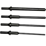 Ajax Tool Works A1106 Pneumatic Bit Set, 4 Piece, 1/4 To 1/2 Roll Pin Drivers, .401 Shank Turn Type. Length 7-1/2